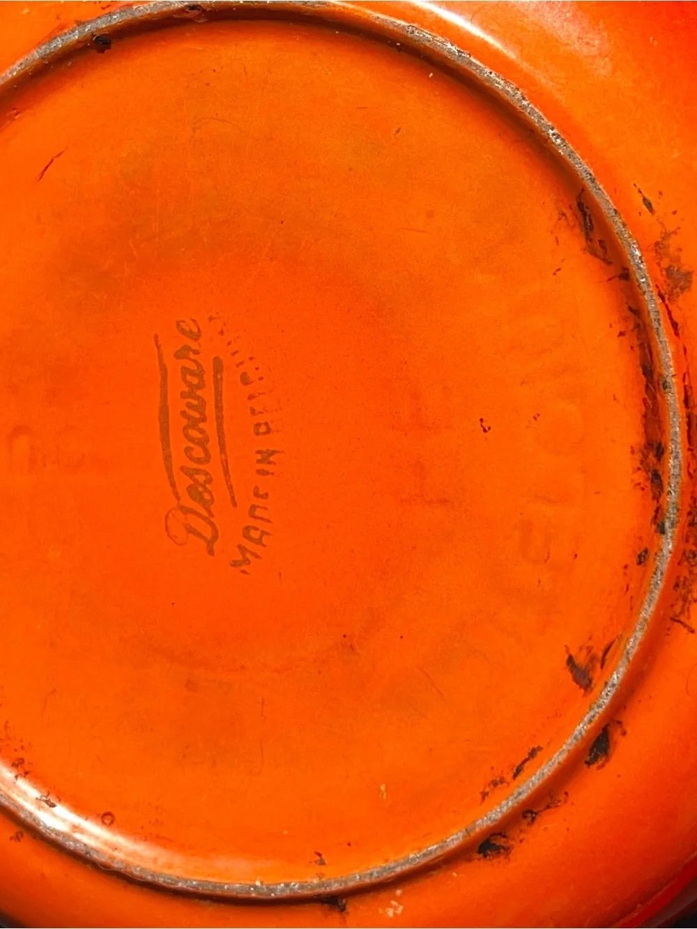 Descoware Belgium Vintage Flame Orange Enamel 8 